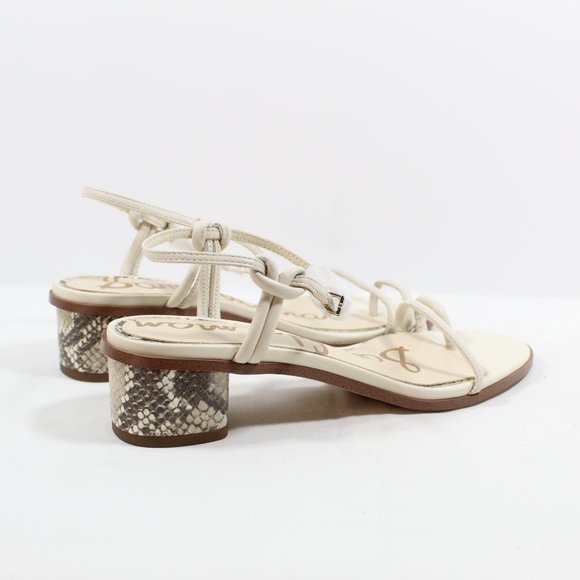 Sam Edelman Isle Leather Low-Heel Sandals - Beige 8.5M - Picture 2 of 5